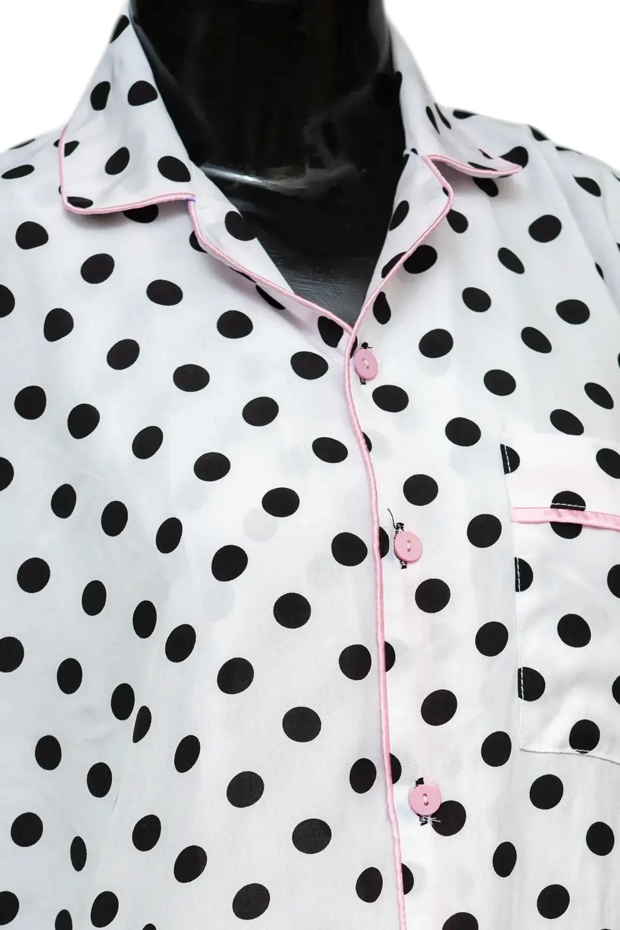 White ๐ผ Polka Linen - ELORA OFFICIAL