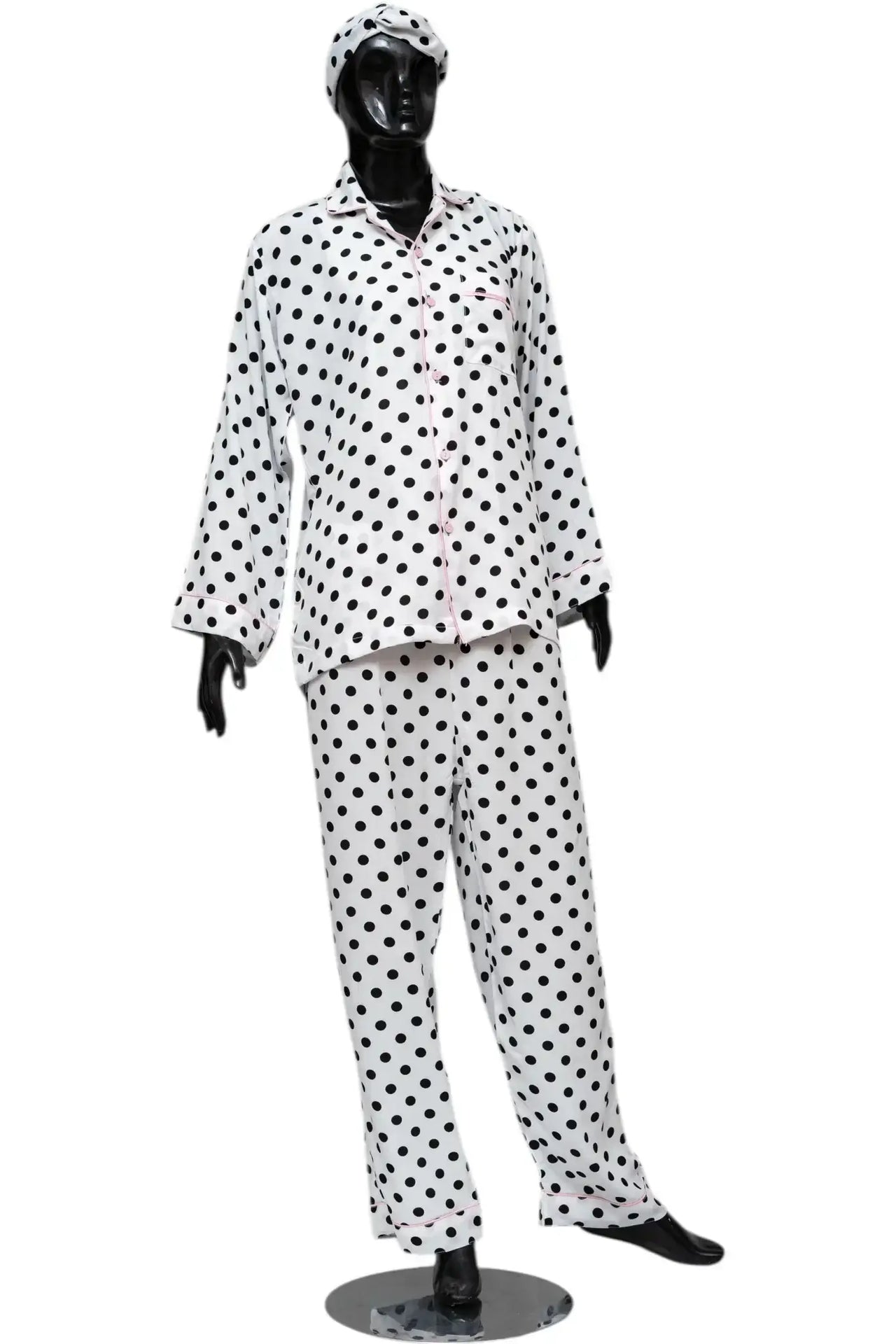 White ๐ผ Polka Linen - ELORA OFFICIAL
