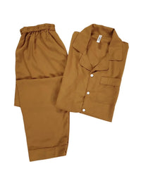 Thumbnail for Men’s Solid Mustard Linen - ELORA OFFICIAL