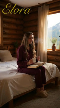 Thumbnail for Solid Plum Linen - ELORA OFFICIAL