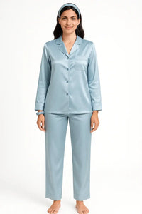 Thumbnail for Solid Powder Blue Silk - ELORA OFFICIAL