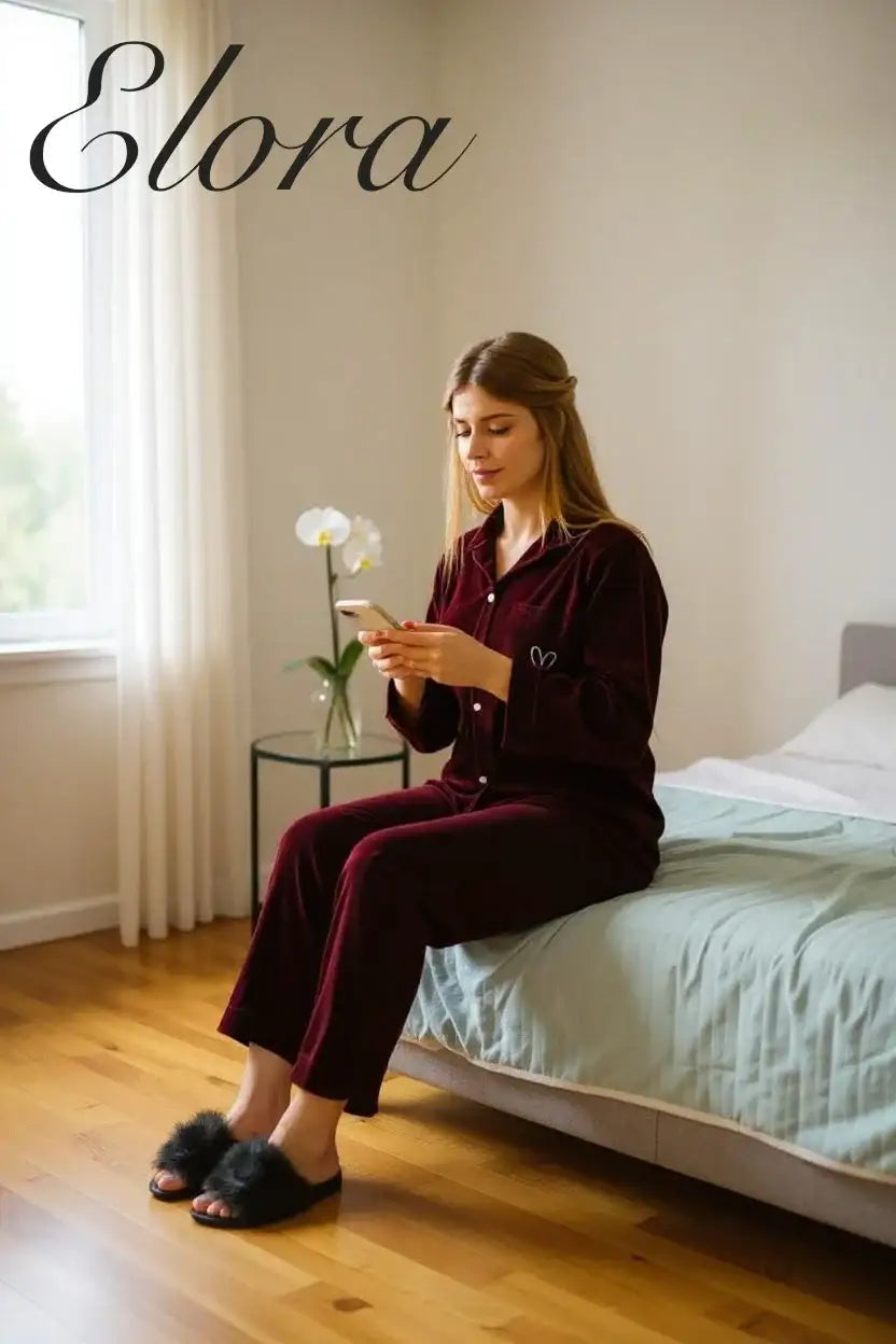 Plum Velvet Solid - ELORA OFFICIAL