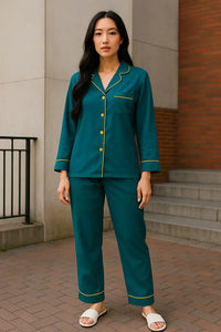 Thumbnail for Plain Teal Linen - ELORA OFFICIAL
