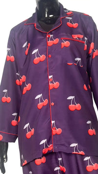 Thumbnail for Magenta Cherries 🍒 Poly Linen - ELORA OFFICIAL