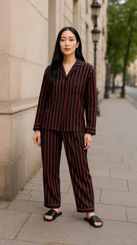 Thumbnail for Red 🍷 Striped Linen - ELORA OFFICIAL