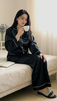 Thumbnail for Plain Black Silk - ELORA OFFICIAL