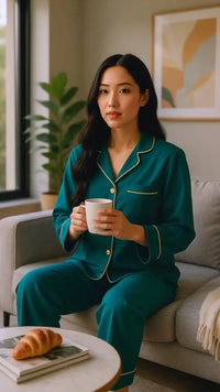 Thumbnail for Plain Teal Linen - ELORA OFFICIAL