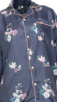 Thumbnail for Black 🪷 Floral Poly Linen - ELORA OFFICIAL