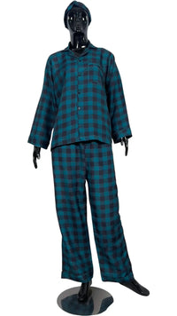 Thumbnail for Teal 🏁 Checkered Poly Linen - ELORA OFFICIAL