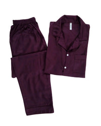 Thumbnail for Men’s Solid Plum Linen - ELORA OFFICIAL