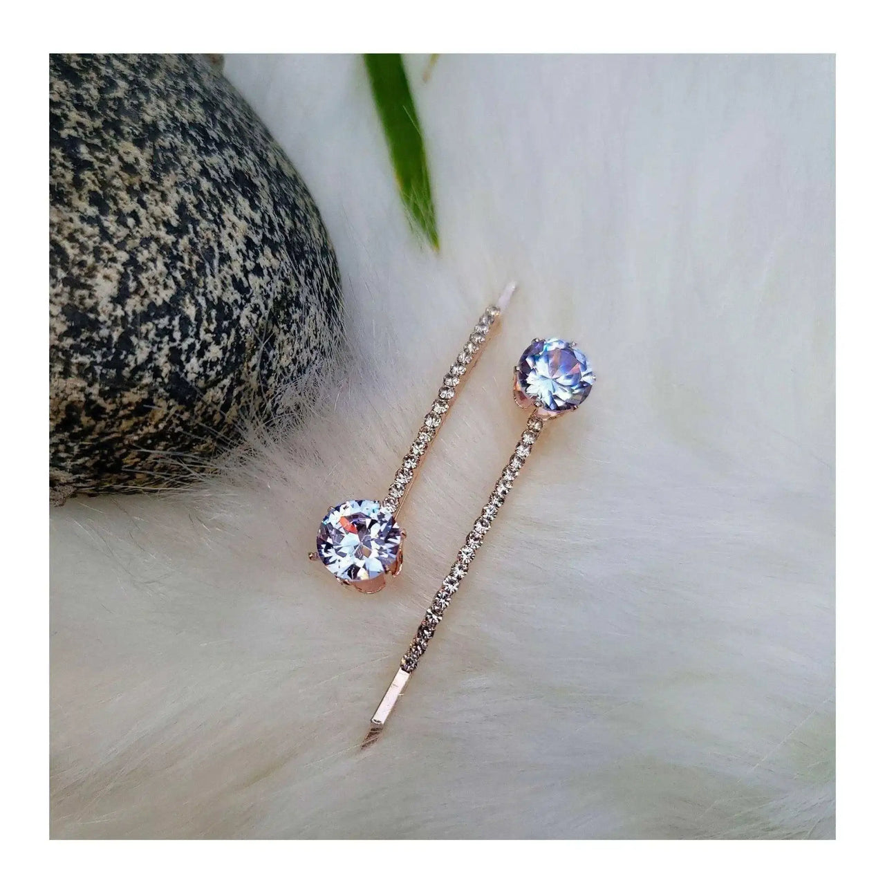 Rhinestone Decorative Bobby Hair Pins Round - ELORA OFFICIAL