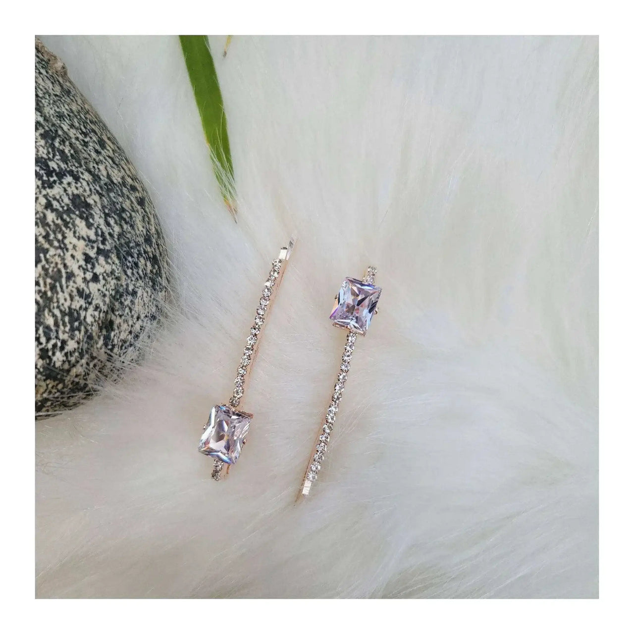 Rhinestone Decorative Bobby Hair Pins Square - ELORA OFFICIAL