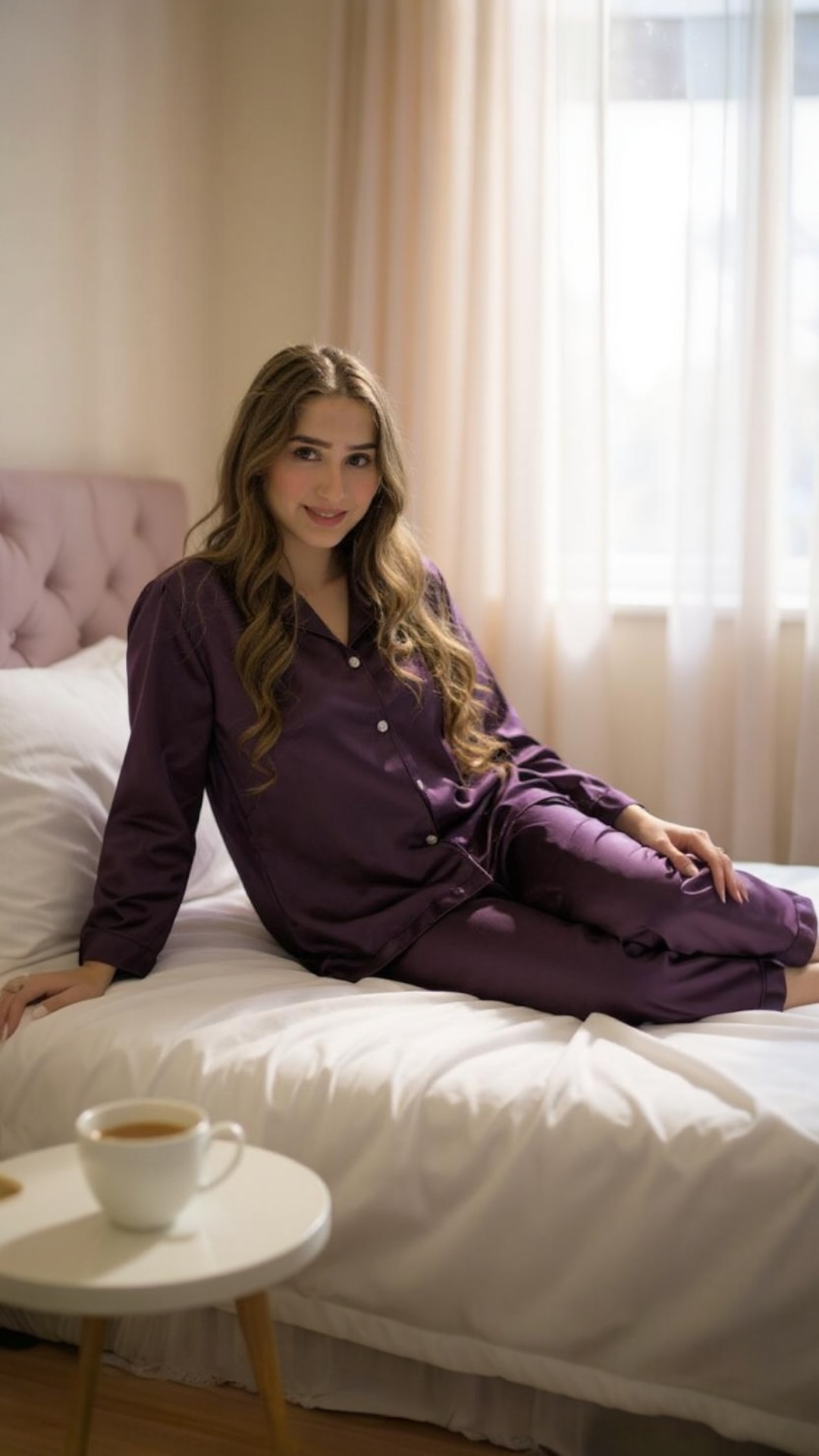 Solid Plum Silk